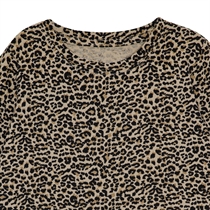 BIRKHOLM Peplum Bluse Leopard Brun